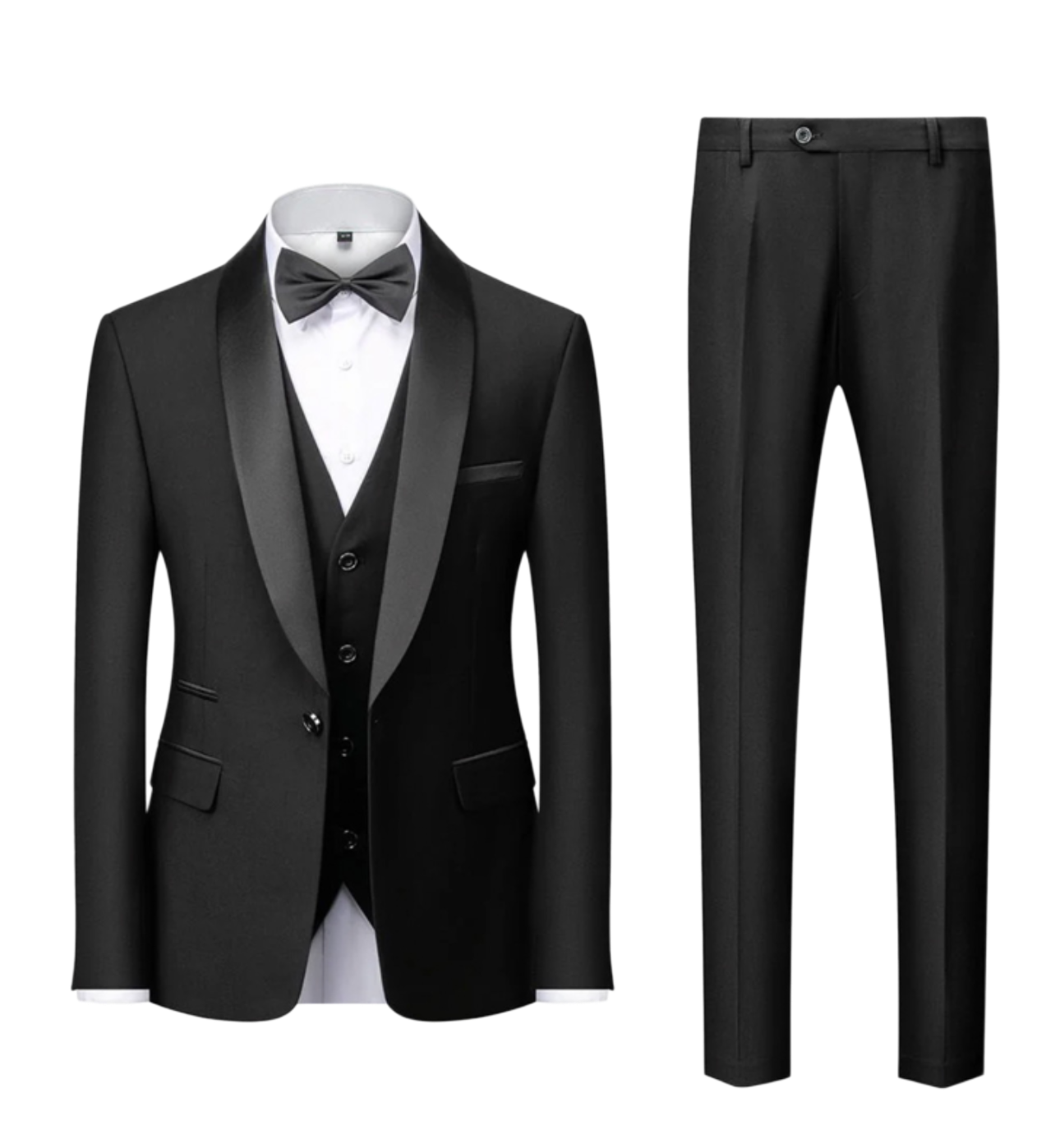 TRAJE DE TRES PIEZAS BLACK MONARCH
