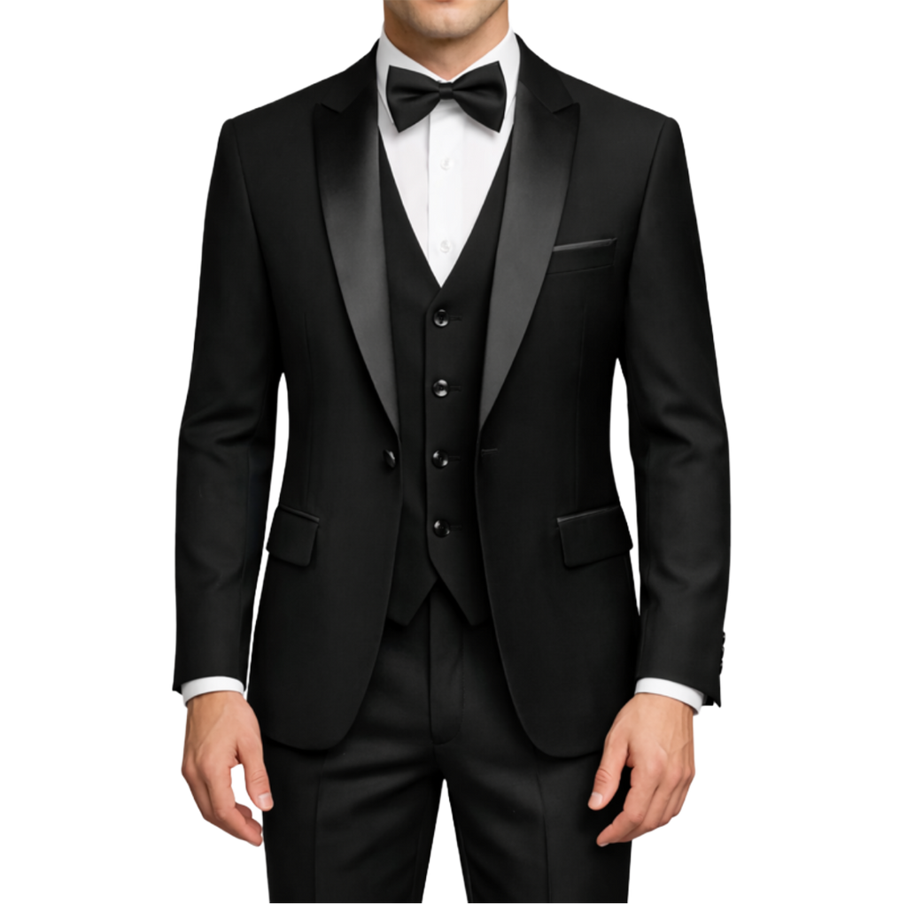 TRAJE DE TRES PIEZAS BLACK MONARCH