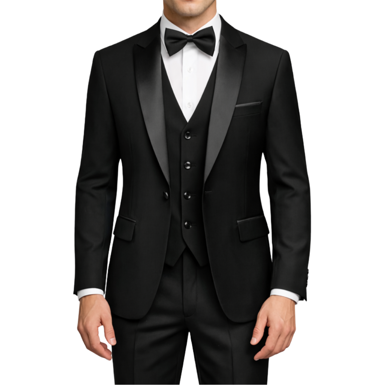 TRAJE DE TRES PIEZAS BLACK MONARCH