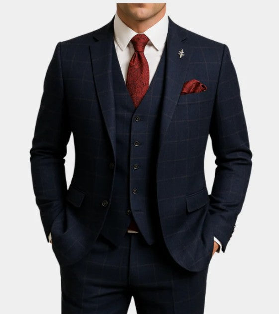 TRAJE DE TRES PIEZAS BACCO ROSSO