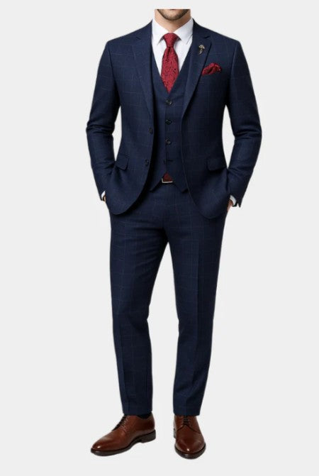 TRAJE DE TRES PIEZAS BACCO ROSSO