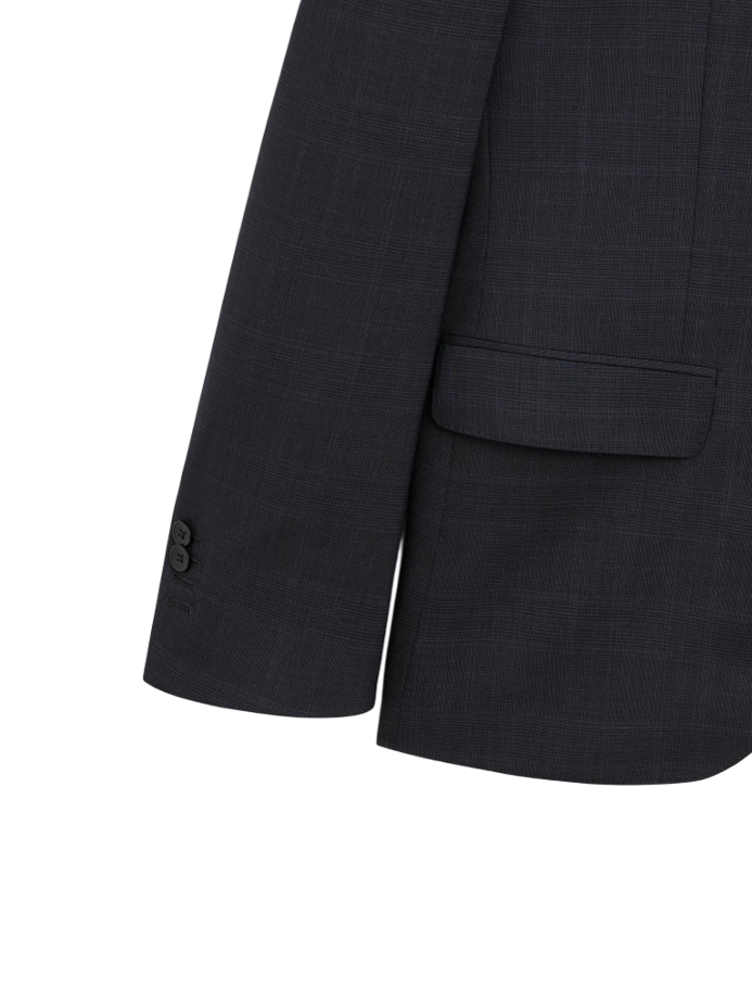 AMERICANA DE TRAJE AZUL MARINO CON CUADROS